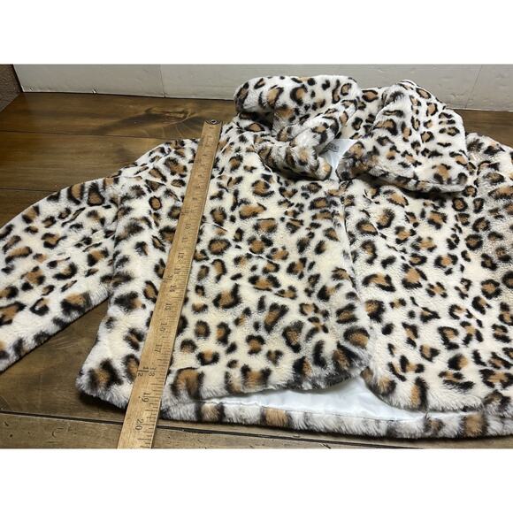 36point5 Leopard Faux Fur Jacket Women's Size Large - Picture 8 of 12